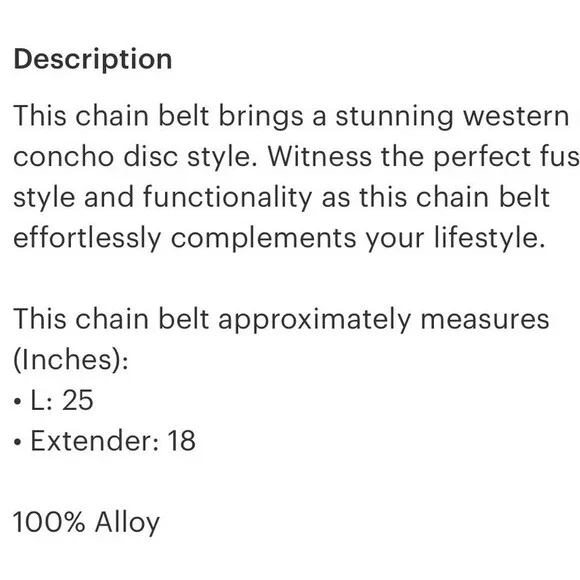 Western Turquoise Boho Concho Chain Belt Hippie Festival Cowgirl Rodeo Fall - Picture 5 of 5